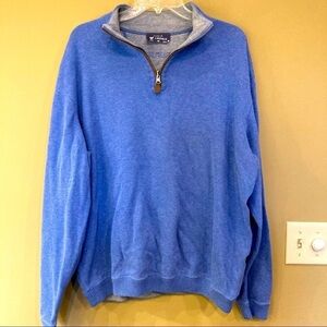 Cremieux Men’s XLT Blue Pullover with Faux Leather Elbow Patches